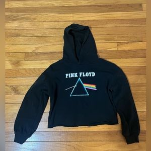 Girls Black crop long sleeve.